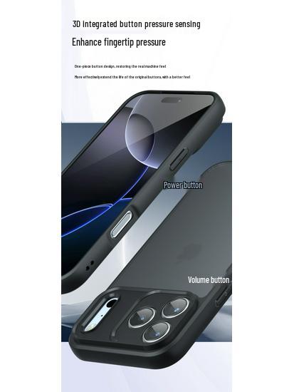 Magnetic Qi Armor Airbag Anti-Drop Frosted Case for iPhone 17 Pro Max