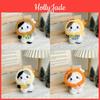 Cute Cat Plush Keychain With Short Pile Fabric For Backpack Decoration