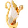 6Pcs Coffee Spoon Set with 1 Good Swan Shape Base Holder Zinc Alloy Swan Base Spoon Organizer Elegant FruitDessert Swan Flatware for Home
