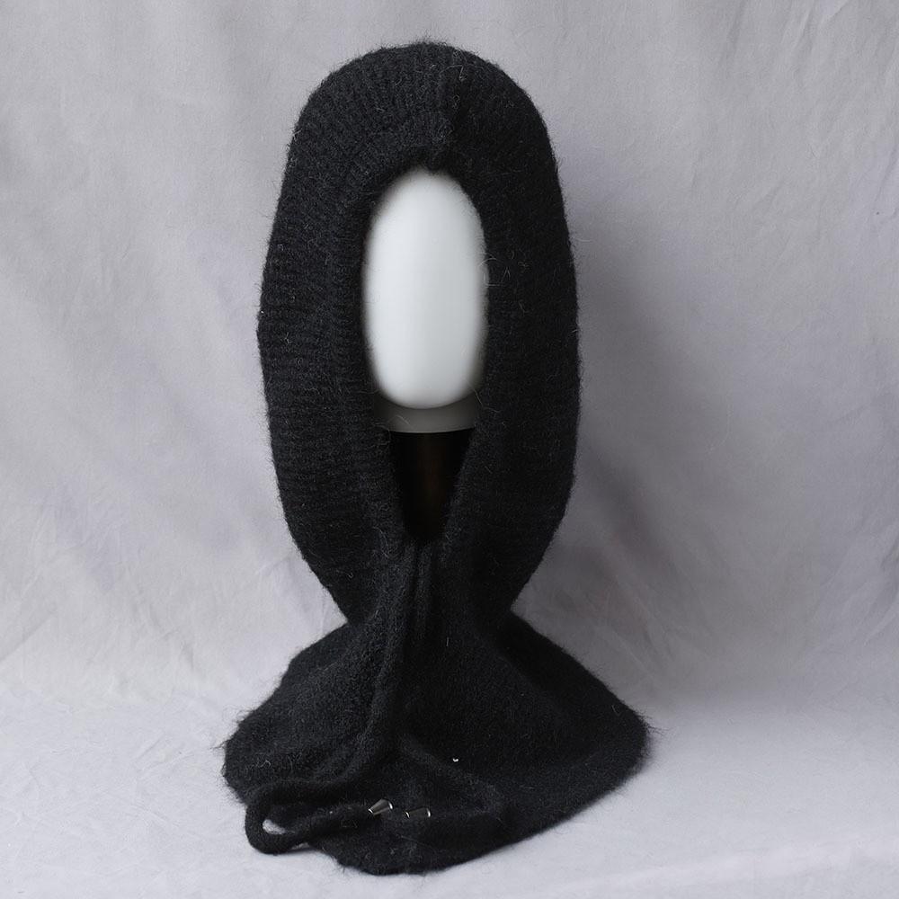 Winter Warm Shawl Balaclava Hats Solid Color Hooded Scarf Fashion Knitted Pullover Hat