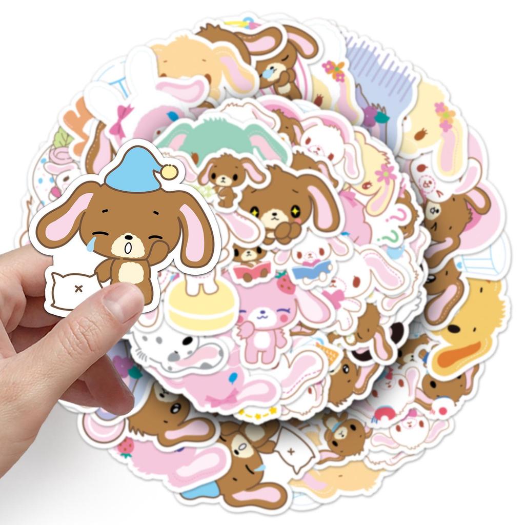 50 Cute Honey Bunny Graffiti Stickers for Phones & Stationery - Cartoon Dessert Bunny Design (50 Sheets)