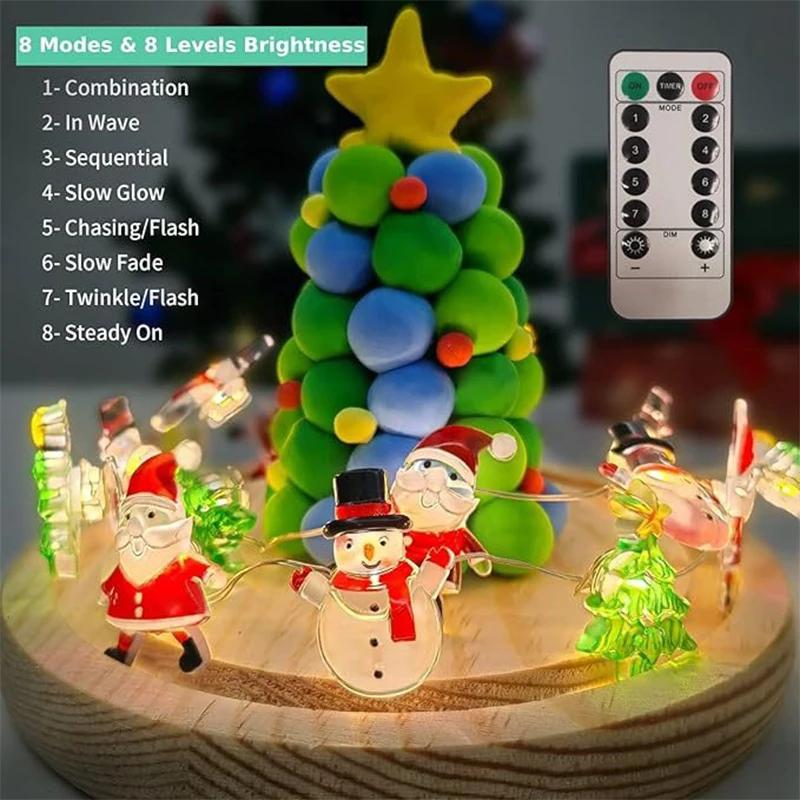 1M 10LEDs Christmas String Lights Decor Hanging Light New Year Holiday Home Xmas Navidad Holiday Christmas Pendant Drop Omaments