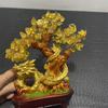 Natural Healing citrine Crystal crystal tree Fortune gold Money Tree citrine quartz gift Good Luck For Gifts fengshui