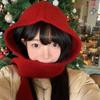 Windproof Knitted Hooded Hat Warm Neck Collar Scarf Cap Fashion Balaclavas Cap  Outdoor