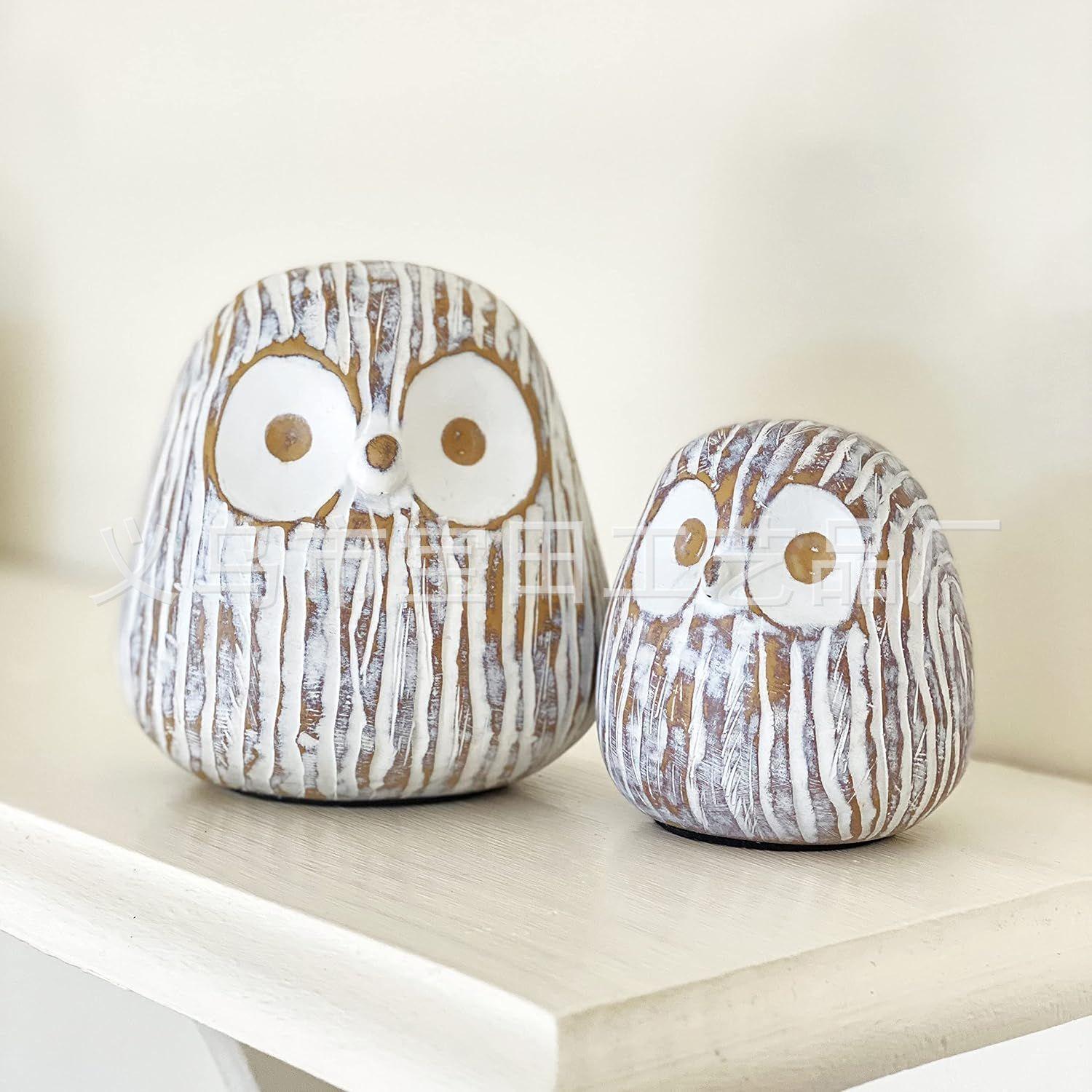 

Night owl decorative statue sculpture set is used for bookshelf decoration, living room decoration, home balcony decoration