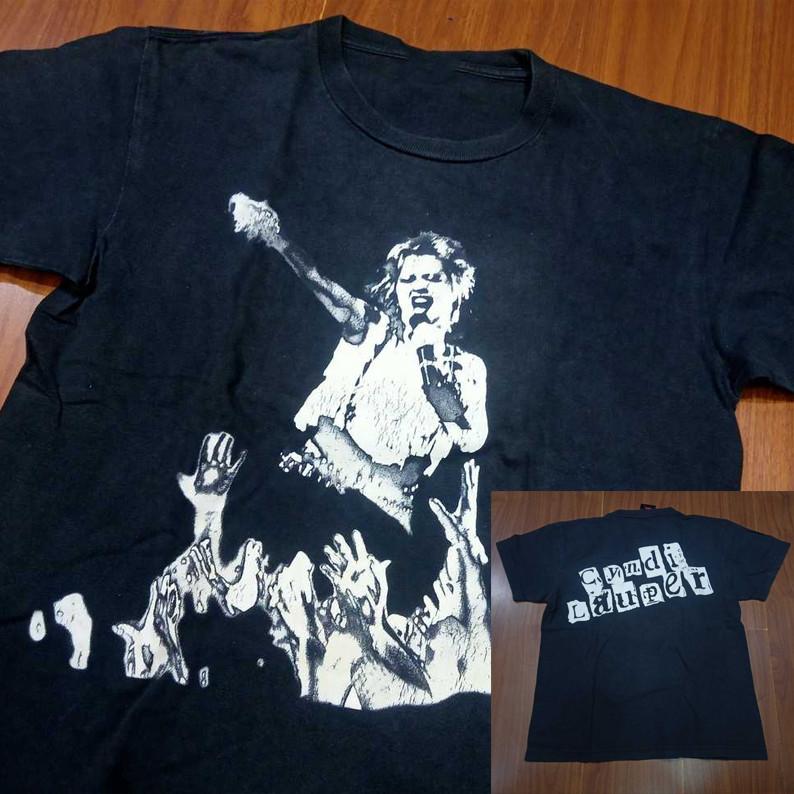 Tees Cyndi Lauper VTG 2 sides black T-shirt All sizes 1F2567 Unisex T-Shirt XXXXL