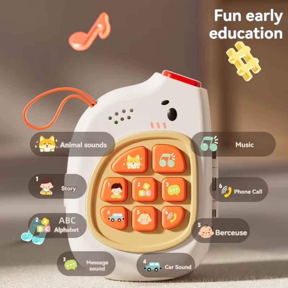 8 Key Cute Elephant Musical Phone Talking Learning Machine Toddler Toy Educational  Music Mobile Toy With Lights
