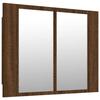 VidaXL LED Mirror Cabinet Brown Oak 60x12x45 Cm Engineered Wood, Bathroom Mirror Cabinet, Mirror Cabinet 822843