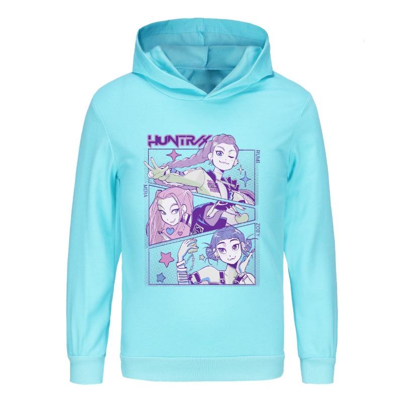 

K-Pop Охотники на демонов Huntrix Толстовки для мальчиков Модная толстовка для девочек Детские повседневные пуловеры Свитера с длинными рукавами Детская осенняя одежда 140 910Y