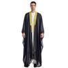 Men's Embroidered Chiffon Robe, TH834 - Long-Sleeved Arabic Tassel Design with Gold Beads