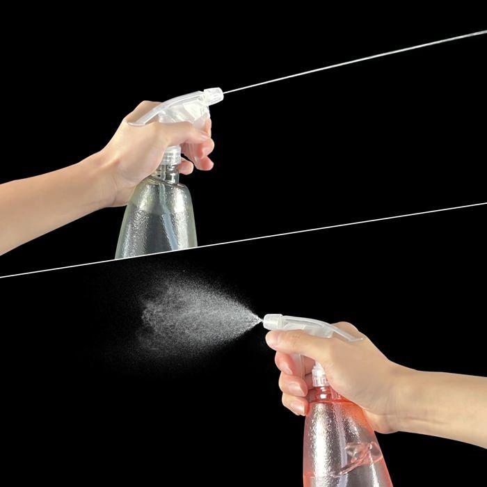 Flacon pulvérisateur - AIMOONSA - 500 ml - Transparent - PET alimentaire - Buse réglable étanche