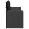 Vidaxl Sofa Ogrodowa Z Poduszkami, 2-Osobowa, Czarna, Polirattan