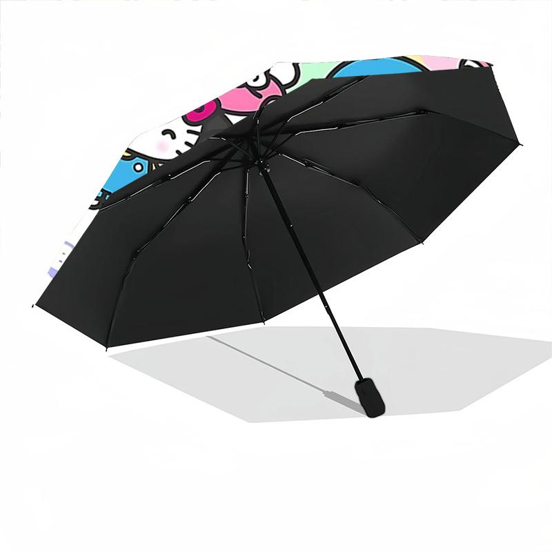 1pc Hello Kitty & Friends Automatic Opening Folding Umbrella - 8 Rib Iron Frame, Suitable for Fans, Travel, Daily Use, Gift Idea.H035