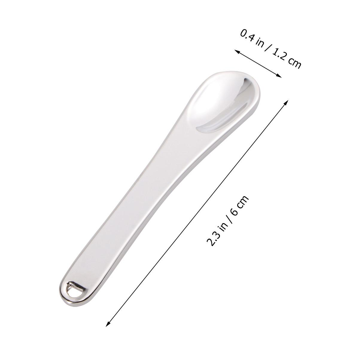 

5Pcs Metal Makeup Spatula Compact Face Mask Spoon for Lotion Cream Moisturizer Testing Mixing Skincare Tool Set серебряный