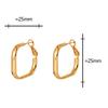 PONYKISS  Sterling Silver 18K Gold Square Hoop Earrings for Women Classic Geometric Fine  Personality Accessories