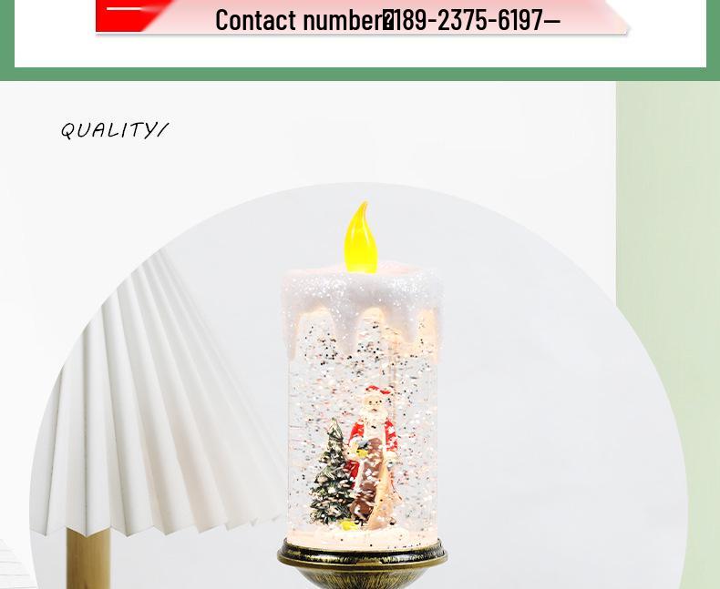 Musical Christmas Crystal Candle Light Decoration for Kids' Birthday & Holiday Gifts