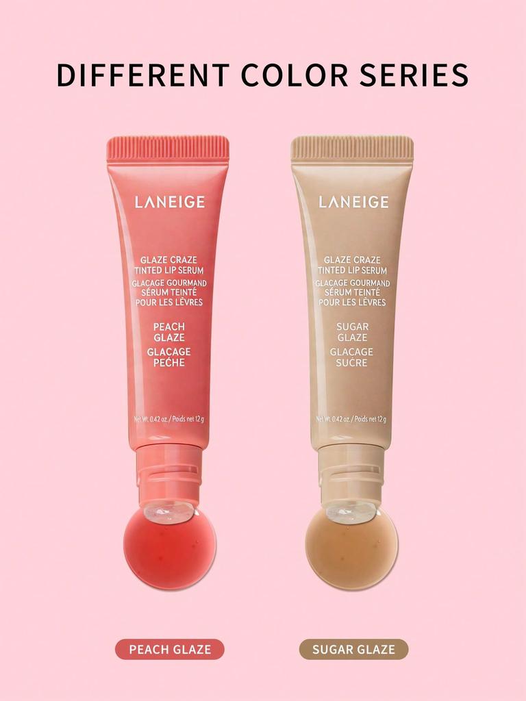 LANEIGE Glaze Melting Lip Serum Glossy Peach Lip Tint 12g / 0.42 Oz