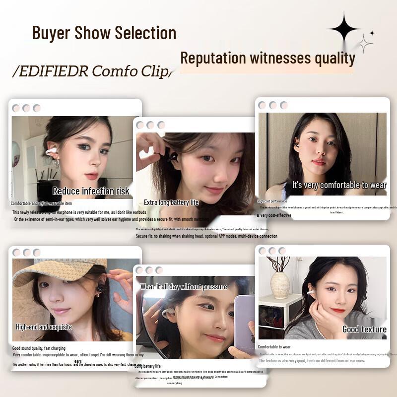 EDIFIER Comfo Clip Open-Ear Air Conduction Sports Headphones