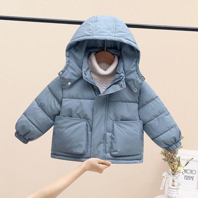 Wintermantel für Kinder: Modische, verdickte, baumwollgepolsterte Jacke für Jungen und Mädchen