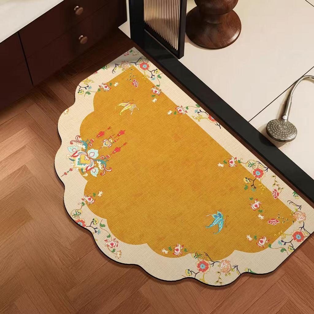 Diatom Mud Floor Mat: Non-Slip, Water-Absorbing, Dirt-Resistant Bathroom Mat