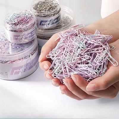 50pcs Paper Clip Metal Clips Memo Clip Bookmarks Stationery Office Accessories Card Decoration Document Data Storage Paper Clips