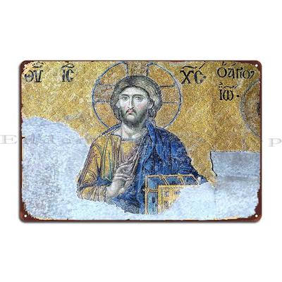 Jesus Pantokrator Hagia Sophia Metallplakette Poster Club Party Anpassen Erstellen Designen Erstellen Blechschild Poster