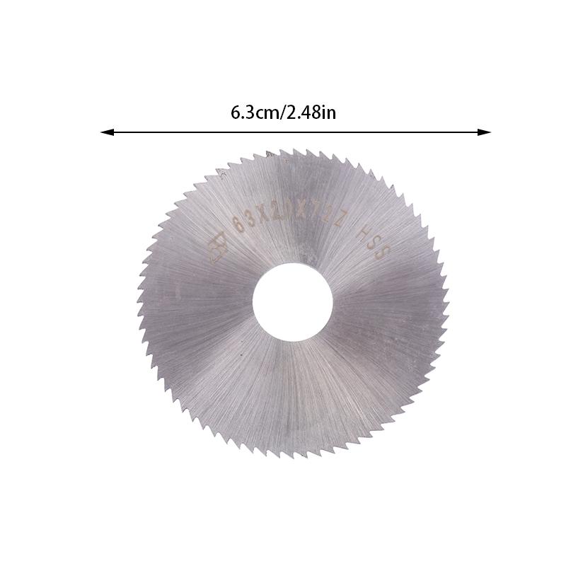 Lama per sega circolare da 63 mm W6542 HSS in acciaio per macchina da taglio CNC, utensile da taglio per metallo e acciaio