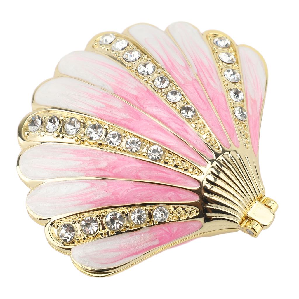 Trinket Box Metal Sea  Figurine with Rhinestone Decor Jewelry Display Holder for Ear s   Necklace