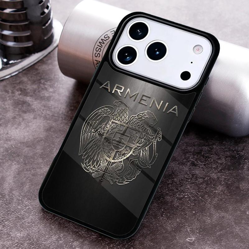 Armenia Russia Flag Coat of Arms Phone Case For iPhone 17 16 15 14 13 12 11 Pro Max Plus 17Air Soft Silicone Cover