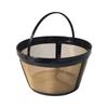 Practical Golden Tone Coffee Filter Durable Coffee Filter Coffee Strainer for 4/6/8/12 Cup Basket Style Coffee Maker