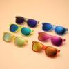 3PCS/pack Transparent Square Sunglasses for Kids Mirror Lens Eyewear Summer Beach Outdoor UV Protection Sun Shades Eyeglasses