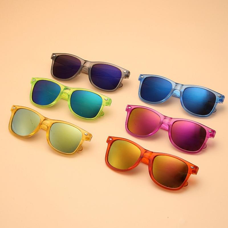 3PCS/pack Transparent Square Sunglasses for Kids Mirror Lens Eyewear Summer Beach Outdoor UV Protection Sun Shades Eyeglasses