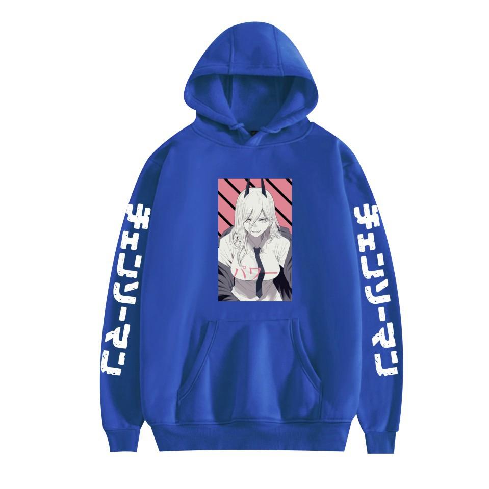 Bluza z kapturem Chainsaw Man Cartoon Bluza z kapturem Anime Nadruk Fajny KRESKÓWKA Pulower z kapturem Unisex