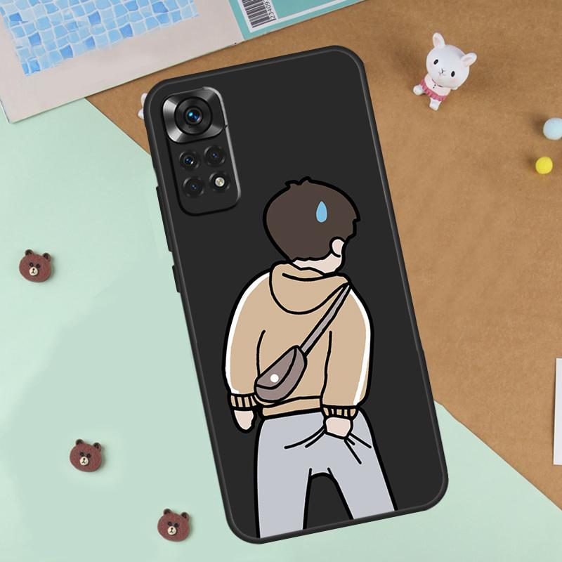 Cartoon Couple Love Boy Girl Case For Xiaomi Redmi 14C 10C 12C 13C Cover For Redmi Note 14 Pro 13 9 10 11 12 10S 11S 12S
