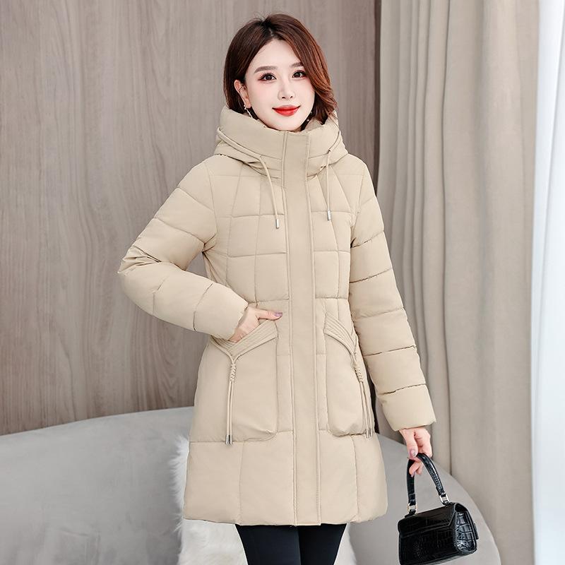New women's winter cotton-padded clothes women's thickened medium and long cotton-padded jackets loose cotton-padded jackets