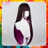 LM Black And Rose Straight Hair Wig Synthetic Long Wavy Wigs with Bangs for Women Cosplay Natural High Temperature Fiber