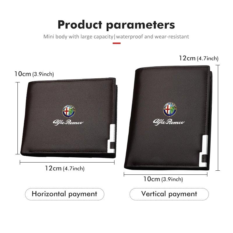 Car Sticker For Alfa Romeo 159 147 Men's Coin Wallet Credit Card Driver License Clip Protector Cover For Alfa Romeo Giulietta 94 RY7
