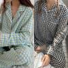 2PCS/Set Women Pajamas Autumn Sweet Cute Wear Pink Plaid Buttons Cardigan Long Sleeve Korean Version Homewear Student Dormitory