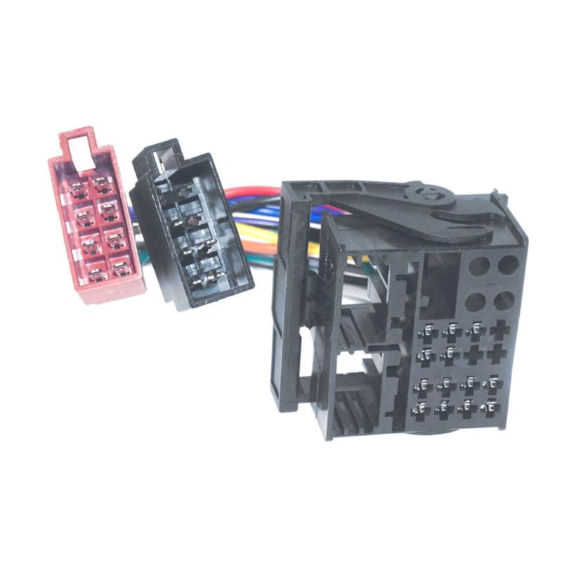 Car Stereo CD Radio Wiring Harness ISO Audio Video Power Speaker Wire Plug Adapter Connector Modified Parts