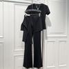 Summer Slimming T-shirt & High-Waisted Flare Pants Skirt Set