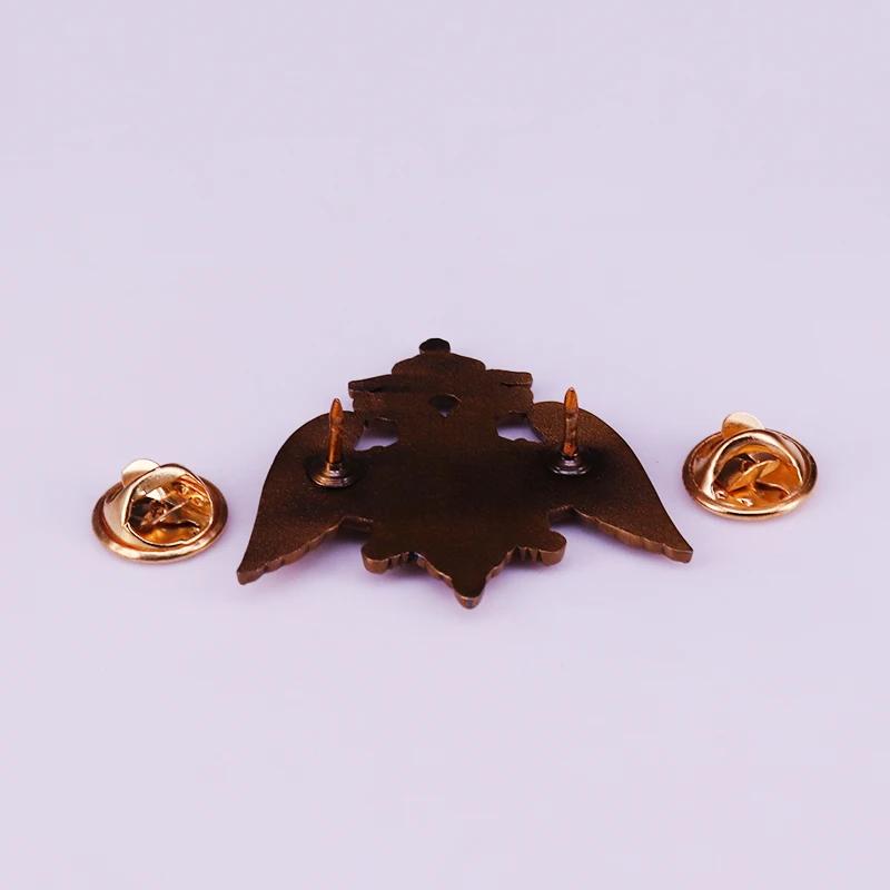 1PC Russian National Emblem Metal Pin Classic Double Eagle Brooch Retro Patriotic USSR Accessory