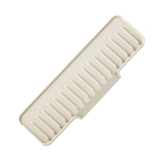 

Faucet Drain Pad Water Absorption Drainage Mat Sink Countertop Narrow Edge Design Faucet Splash Guard Kitchen Bathroom Accessory 35cm бежевий