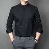 TUCANO Men's Neo-Chinese Stand-Collar Long Sleeve Business Shirt