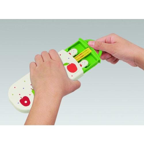 Skater Children's Cutlery Set, Lunch Box, Chopsticks, Spoon, Fork, Made in Japan, Sliding Cutlery, Name Stickers Included, Antibacterial, Trio Set, Ve