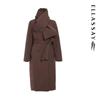 ELLASSAY Women's Lyocell Scarf Lapel Long Down Jacket