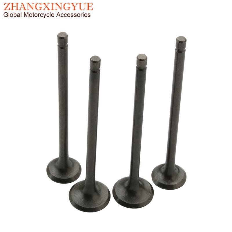 Scooter 4PC Intake And Exhaust Valves For Vespa GT200 GTS250 GTV250 GT60 GTS300 GTV300 872999 873009 4V 4T