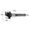 Woodworking Hole Opener Hex Shank Electric Drill Hole Expander Template Drilling Tool Wooden Board Hole Drill Bit Power Tools
