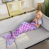 Cozy Glitter Mermaid Youngsters' Blanket Soft Warm Polyester Throw for Sofa, Bed & Travel Ideal Gift for Girls