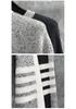 TIME BREATHE Women's Autumn Sesame Patchwork Sweater – Soft, Fluffy French Knit with Round Neck