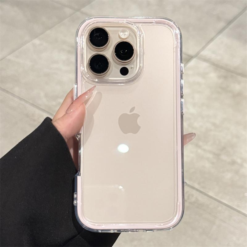 Luxury Transparent Candy Phone Case For iPhone 11 12 13 14 15 16 17 Pro Max Plus Air Clear Shockproof Bumper Back Cases Cover